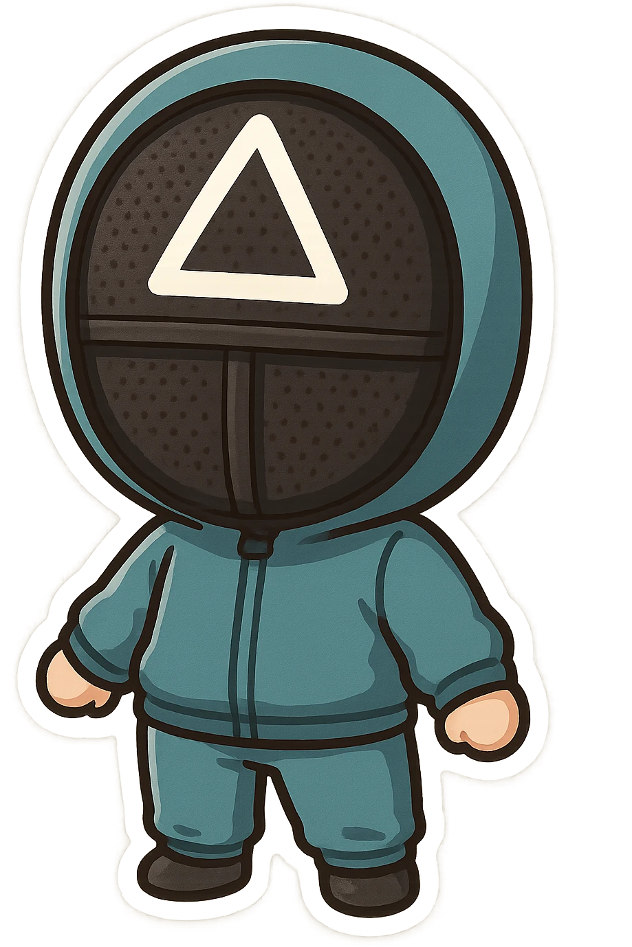 squid game mask, chibi style emoji