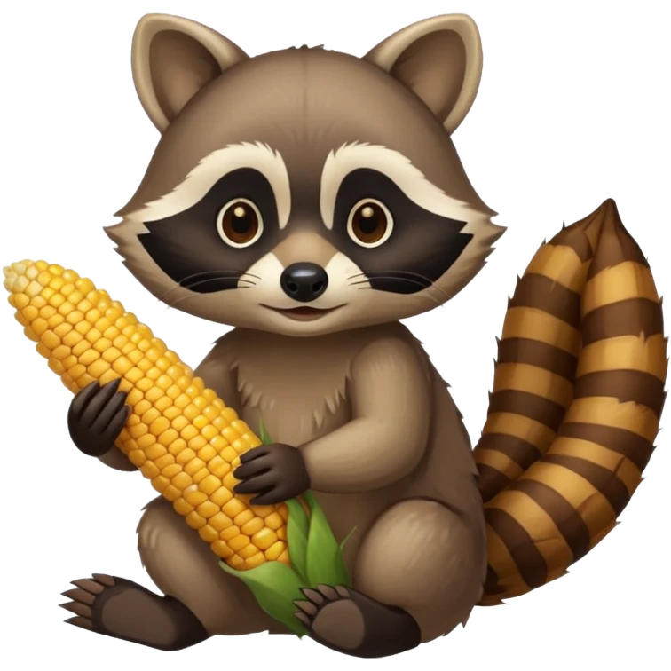 racoon with corn emoji