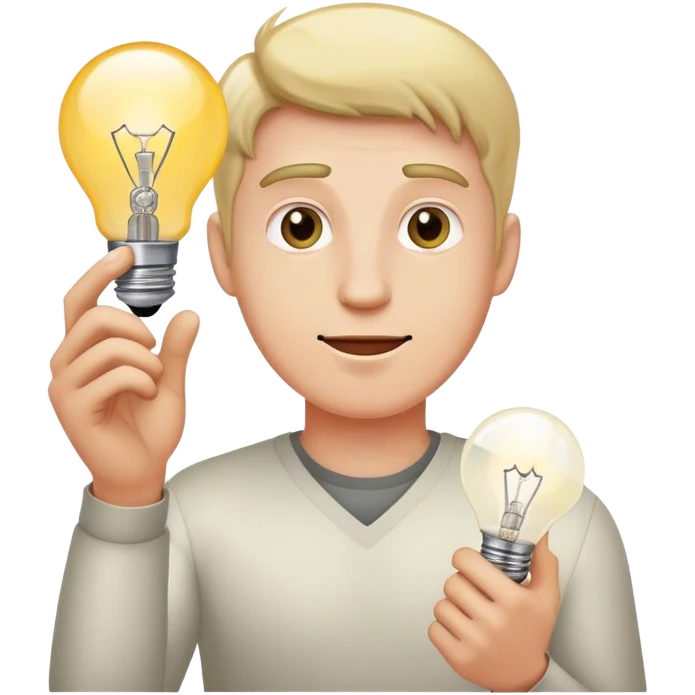 man with bulb emoji