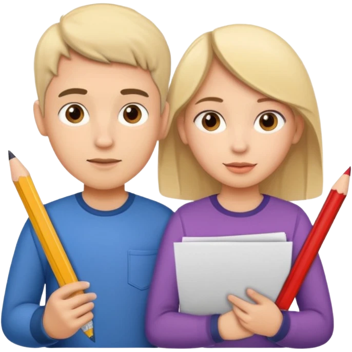 белокожий аниматор мальчик и девочка emoji