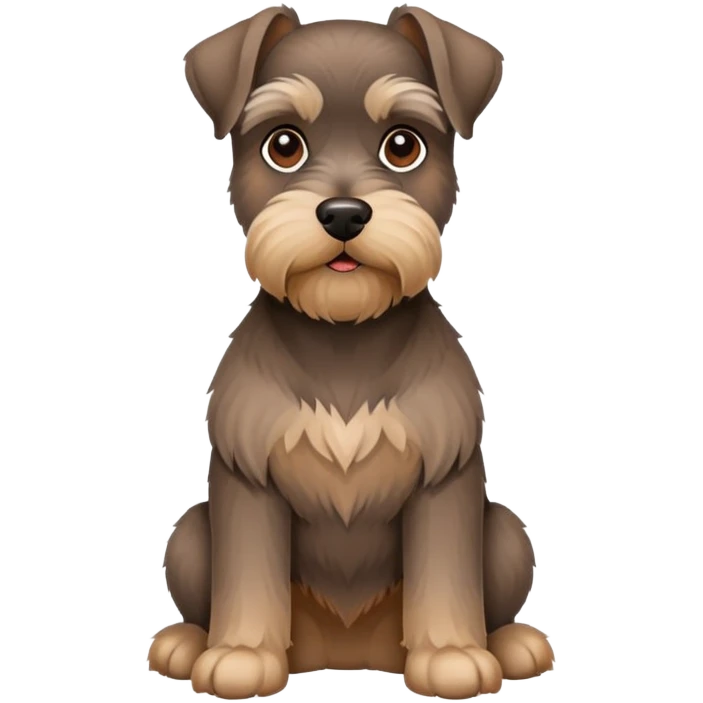 brown schnauzer dog sitting emoji