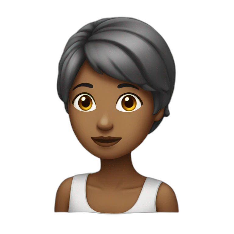 Fille voilée avec une basse emoji