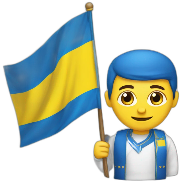 anatoliy sharij with ukrainian flag emoji