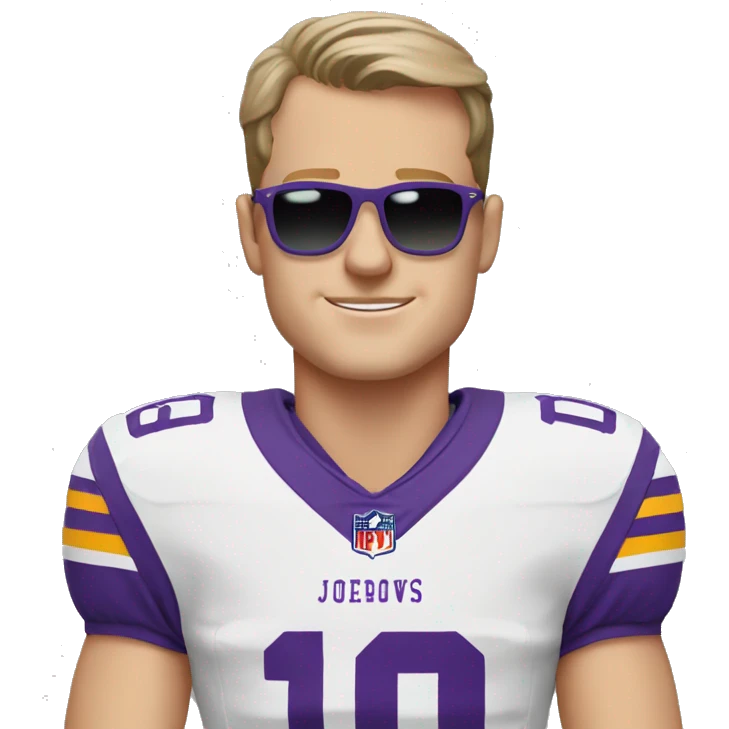 Joe burrow in sunglasses with jersey on emoji