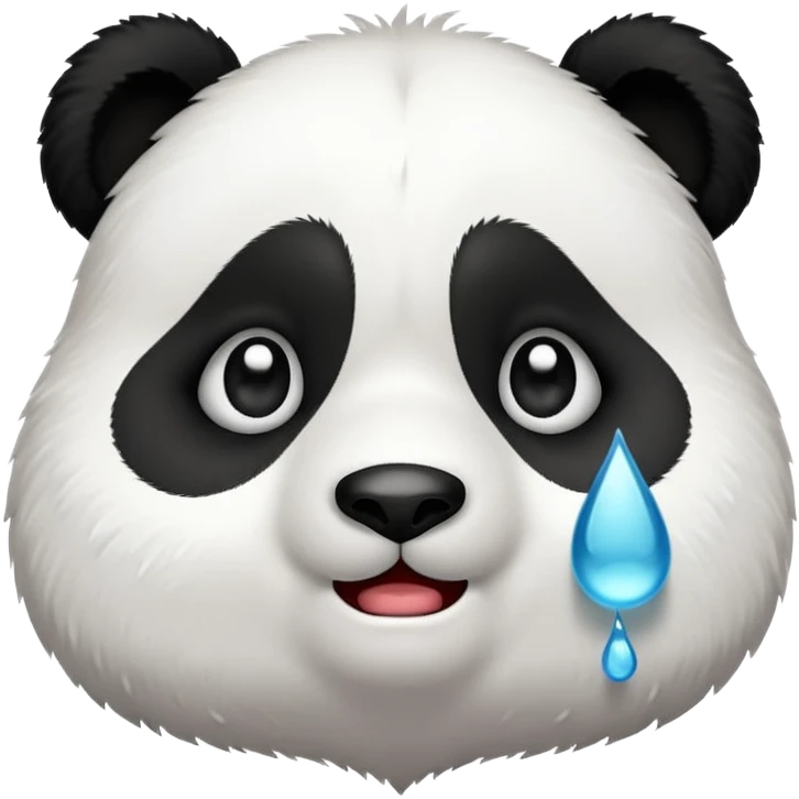 A cute panda emoji crying emoji