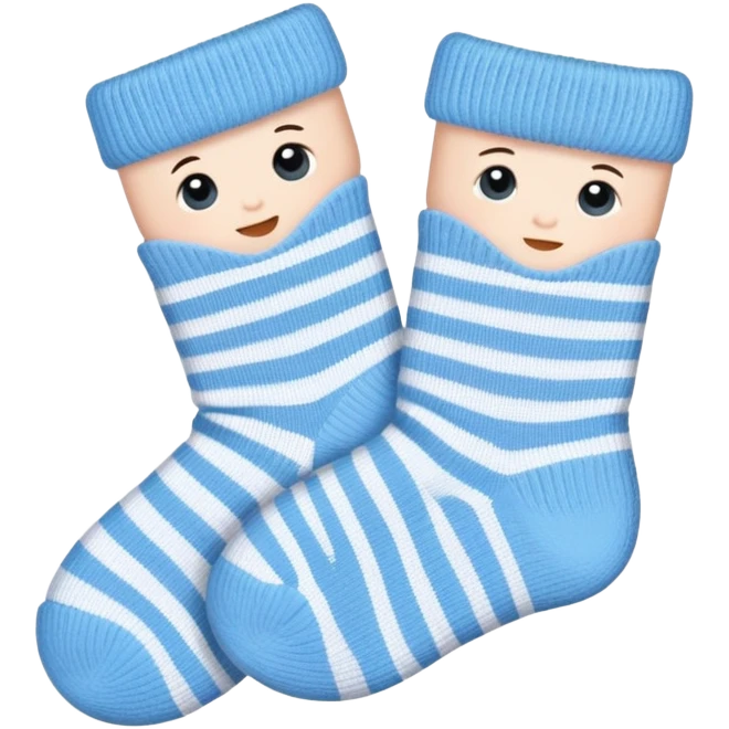 Cute baby blue socks emoji
