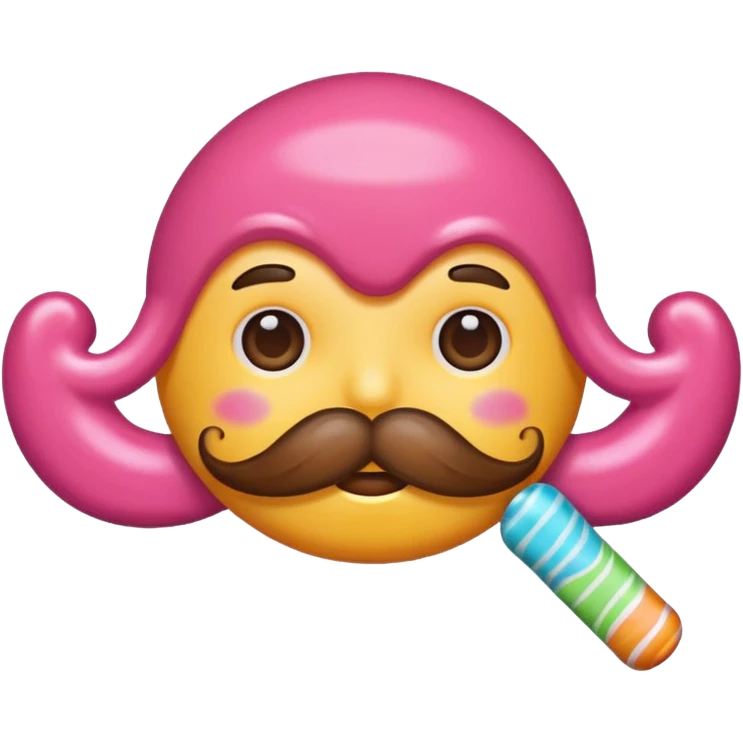 candy mustache emoji