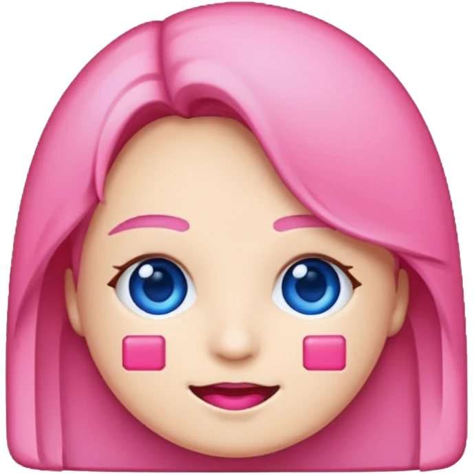 Americano emoji in the form of pink and blue pixels emoji