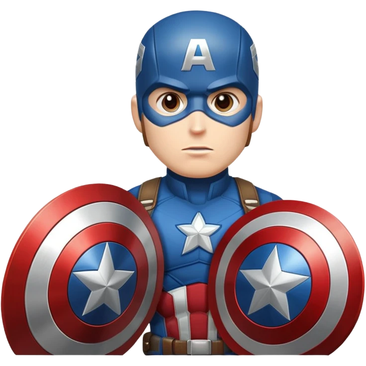 captain america superhero with shield emoji