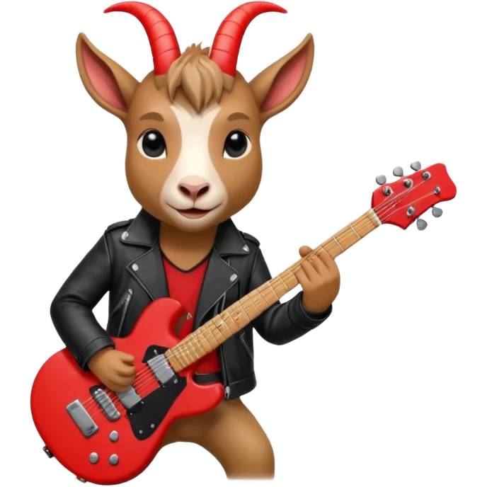 Goat rockstar potrait  emoji