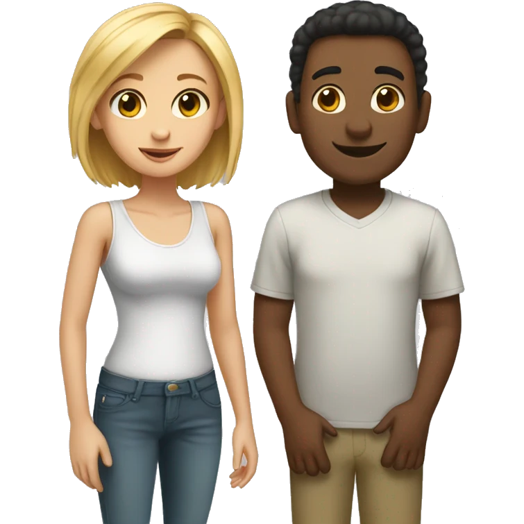 Tall Girl With short boy emoji