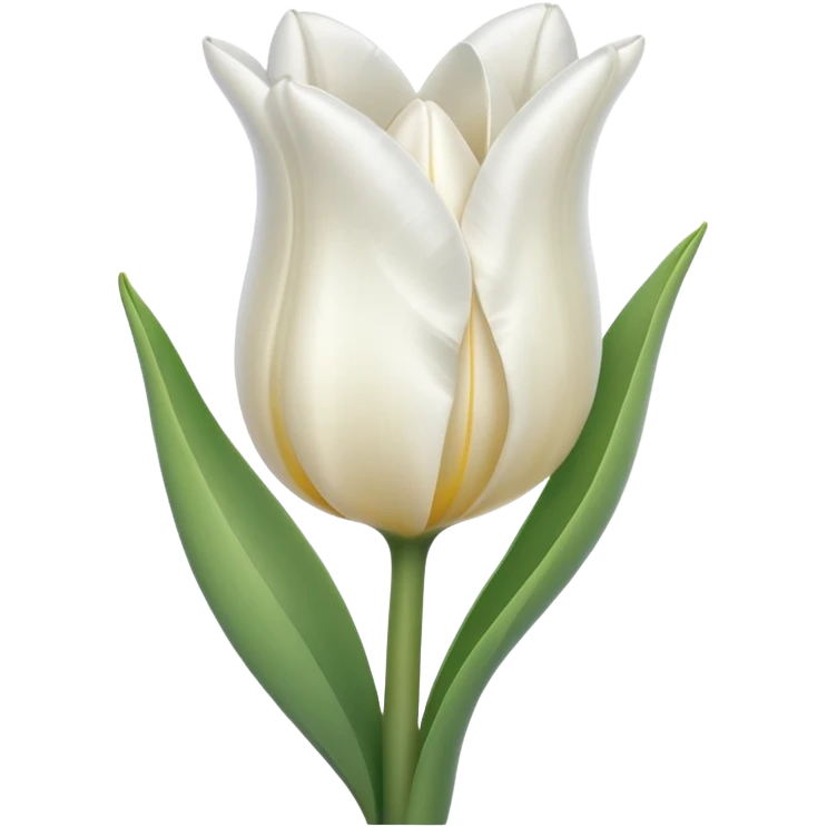 White tulipan emoji