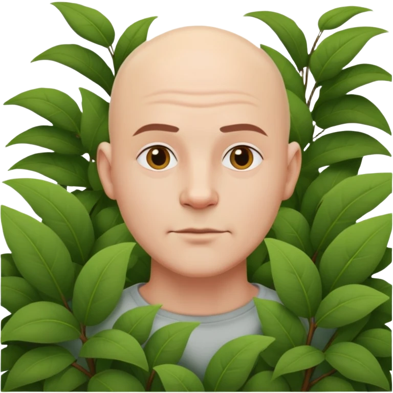 Голвй дед в кустах emoji