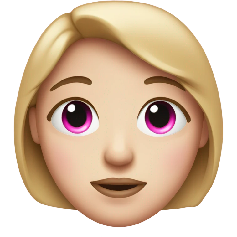 Face with pink eyes and blush emoji