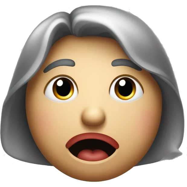 A surprised face with raised eyebrows, blushing cheeks, a frowning mouth, and a "prohibited" symbol or red "X" behind it to represent public cancelation. emoji
