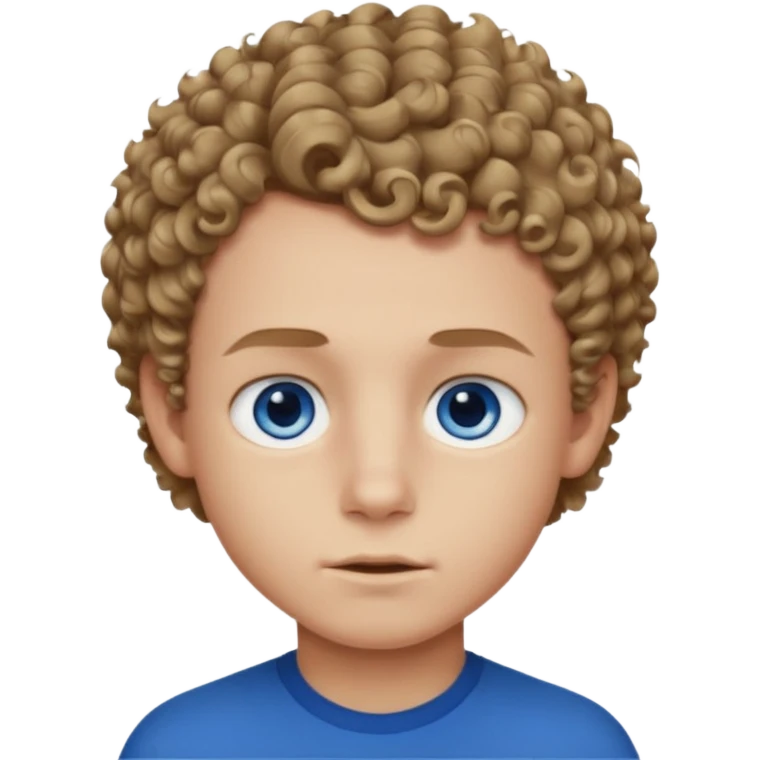 boy with deep blue eye, short curly dark blonde hair with strong jaw emoji