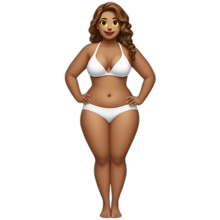 full-body-curvy-beauty-in-a-white-understaffed bikini-both-sides emoji