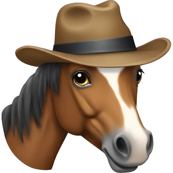 Horse with a hat emoji