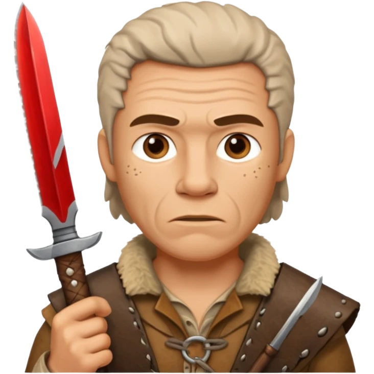 Stone age man  with Hunting Knife emoji