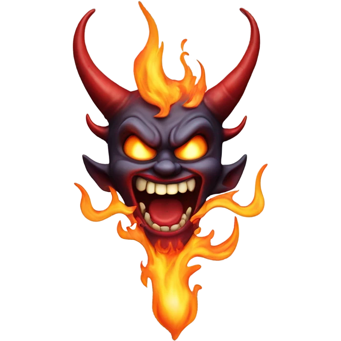 Devil in flames emoji