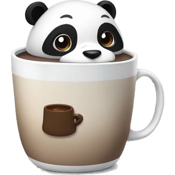 Panda drinking hot chocolate emoji