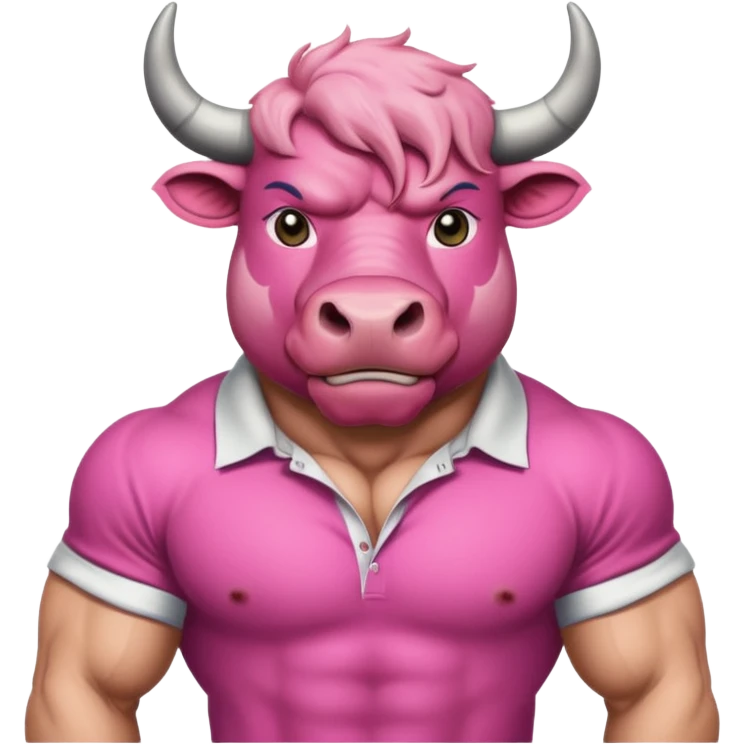 pink bull with shirt  emoji
