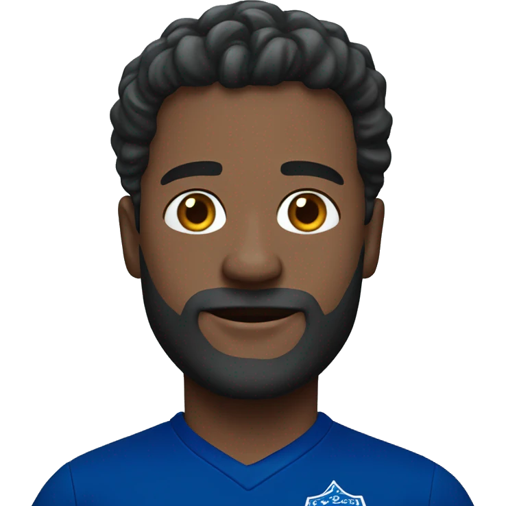 Man wearing Everton jersey  emoji