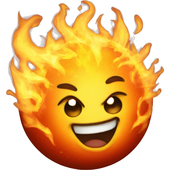 a big ball of fire emoji
