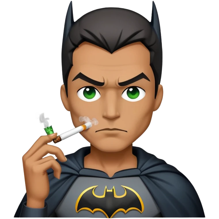 Batman smoking weed emoji