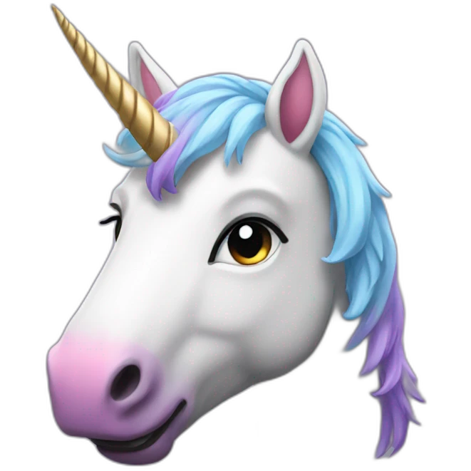 bearded unicorn emoji