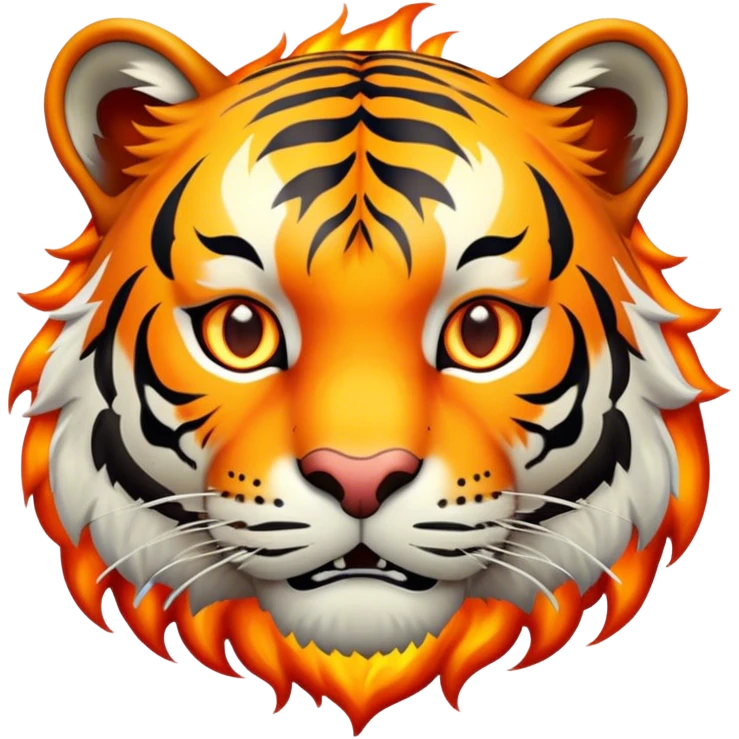 Tiger on fire emoji