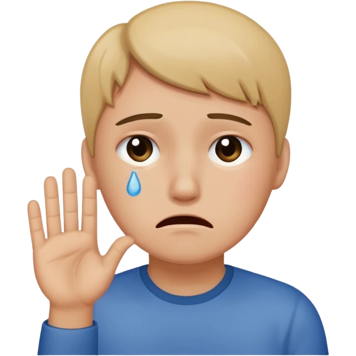 MAke me an emoji of someone crying and holding up the number 67 emoji