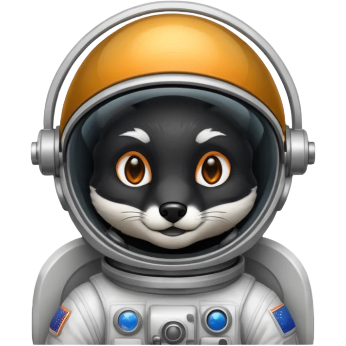 black fox astronaut emoji
