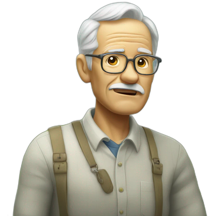 Get off my lawn old man emoji