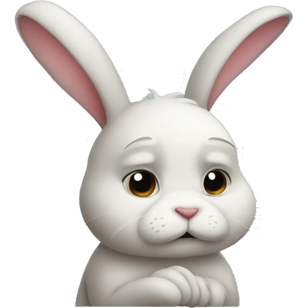 sad rabbit emoji