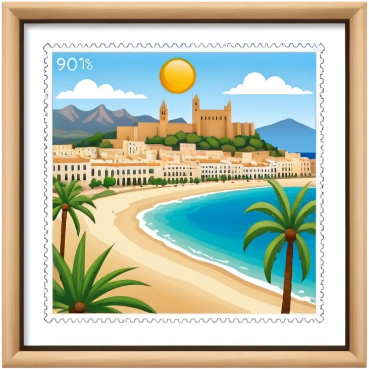 palma de Mallorca post stamp emoji