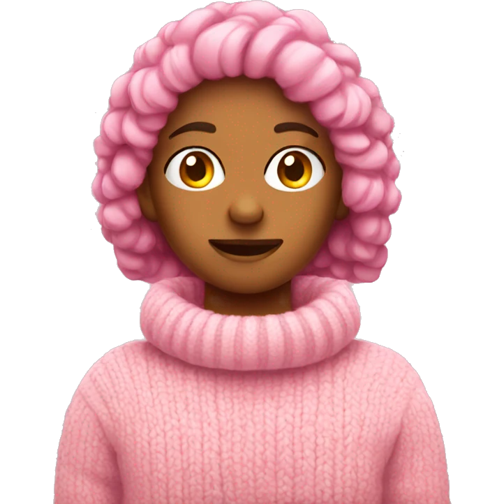 Cozy pink sweater  emoji