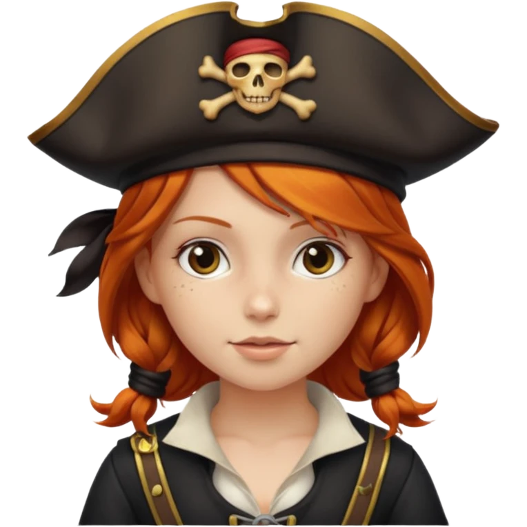 ginger hair pirate girl emoji