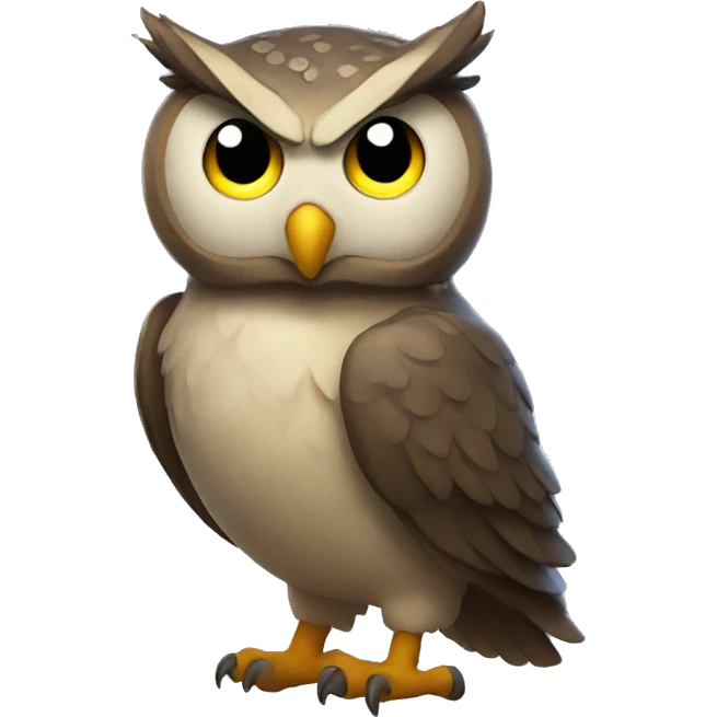 owl with lighting strikes next to him emoji
