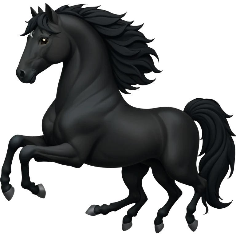 black flying horse Let him look up emoji