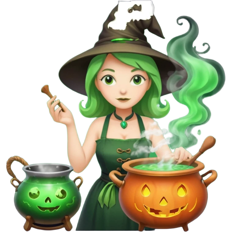 green witch cooking potion emoji