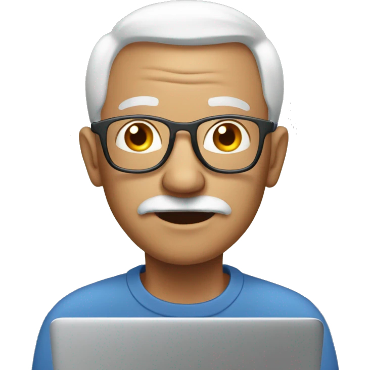 grandpa on a laptop emoji