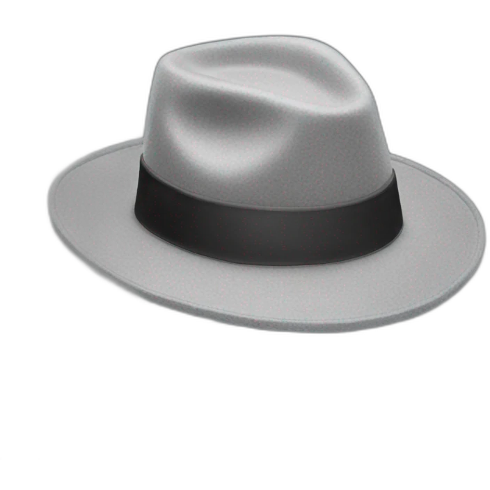 gray hat with a question mark emoji