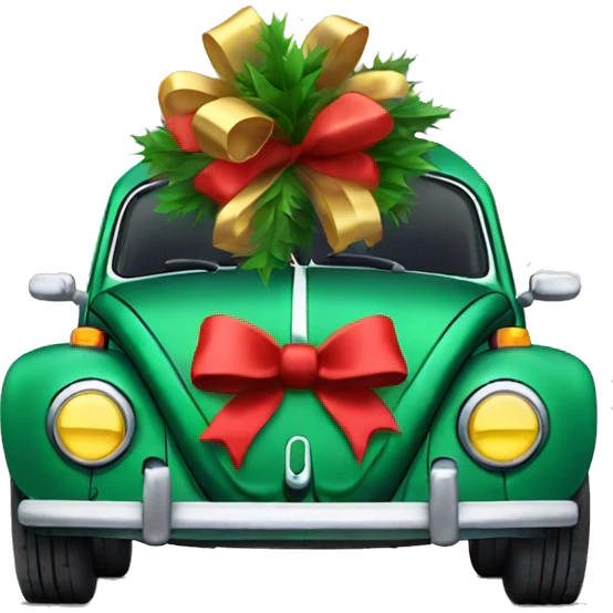Christmas volkswagen beetle emoji