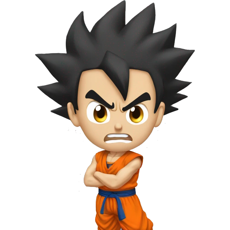 Goku angry and ready for a fight  emoji