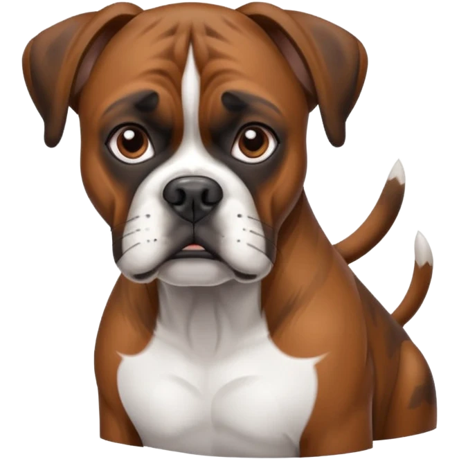 Brindle boxer dog  emoji