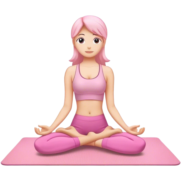 Light pink yoga mat emoji