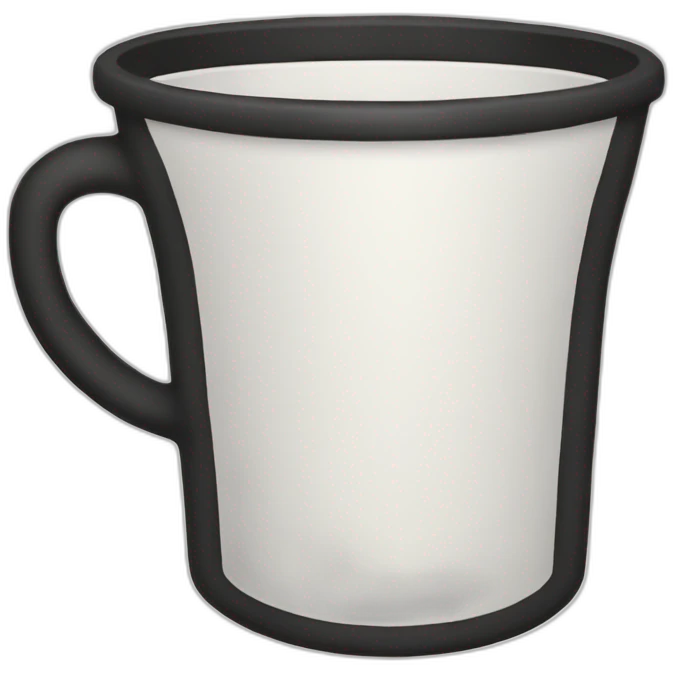 black outlined cup emoji