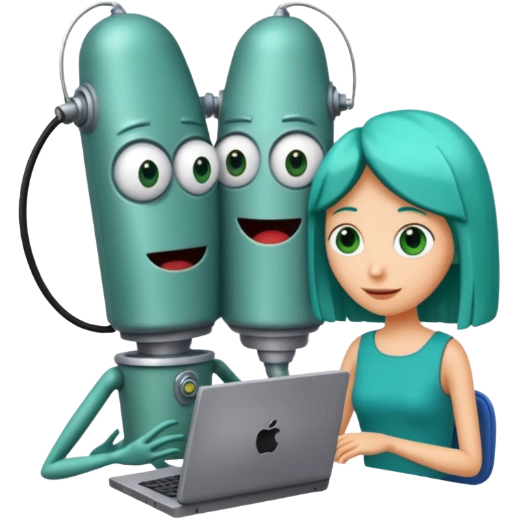 Plankton At The Chum Bucket With His Computer Wife Karen  emoji
