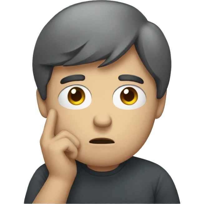 A fair man being sad looking in his phone  emoji